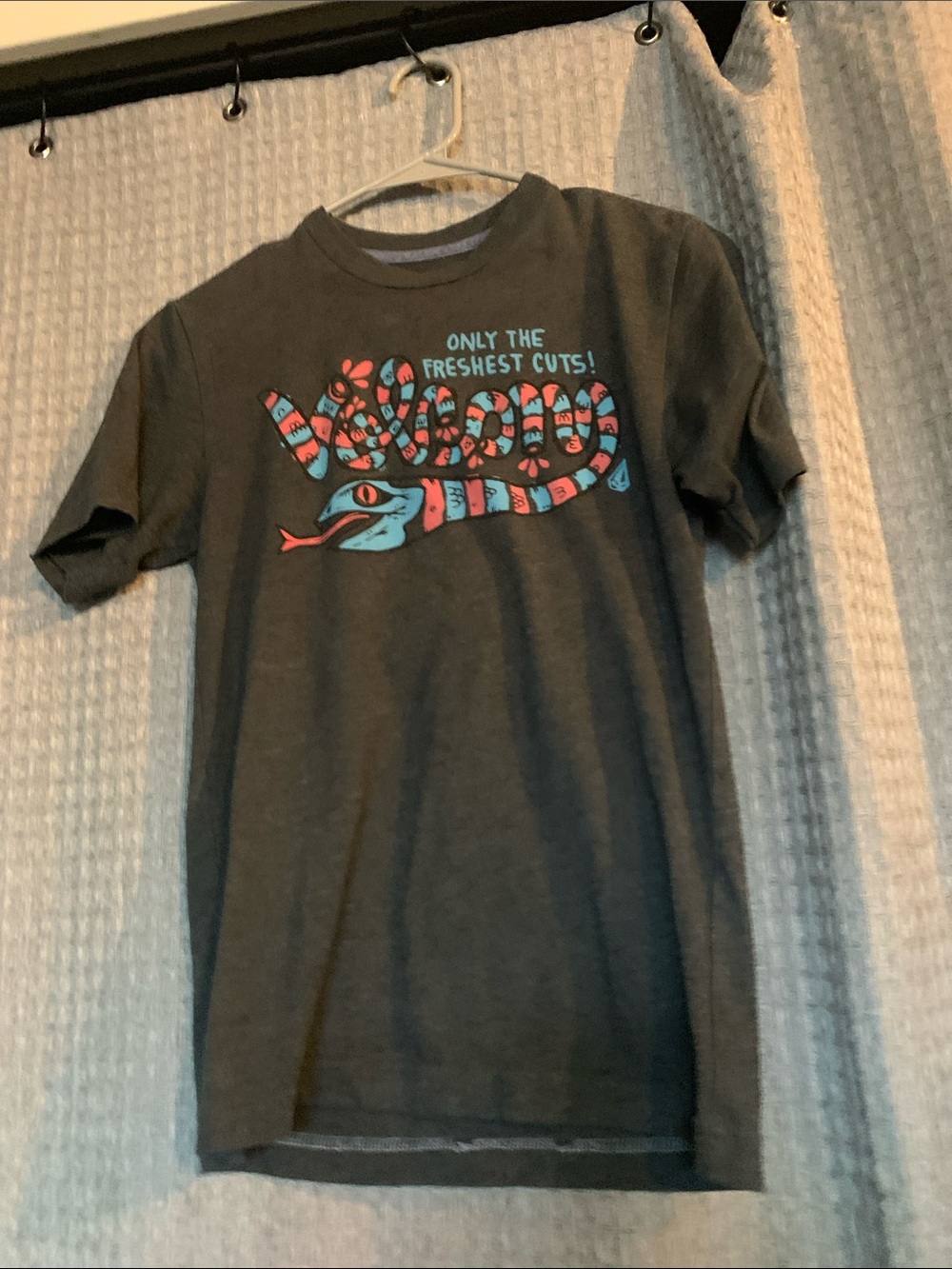 Volcom Kids Dark Gray Tee with Colorful Snake Graphic